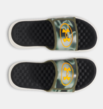 Under Armour Boys' UA Ignite Pro 8 Graphic Slides - Marine OD Green / City Khaki / Blaze Orange - 390