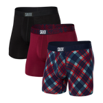 Saxx Vibe Underwear 3 Pack - Olympia/Holiday Waistband/Black