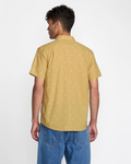 RVCA Mens Exotica Seersucker SS Shirt - Ochre