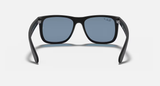 Ray-Ban Justin Sunglasses - Rubber Black W/ Dark Blue Polar