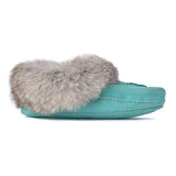 Manitobah Kids Mini Suede Moccasin - Turquoise