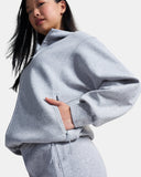Women's UA Unstoppable Fleece Zip Up Hoodie - Mod Gray Light Heather / Mod Gray - 011