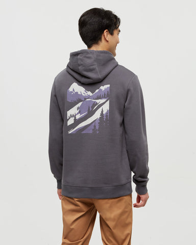Tentree Mens Slack Country Hoodie - Graphite Vintage White