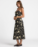 RVCA Womens Aelia Midi Dress - Black Floral