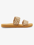 Roxy Womens Porto Slide Sandals - Natural