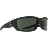 Spy Tarmac Sunglasses - Matte Black - Happy Gray Green