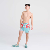 Saxx Mens Oh Buoy Stretch Volley 5" Swim Short - Giant Wave - Sea Foam