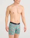 Saxx Ultra Super Soft Underwear - Pina Colada Plaid - Aqua