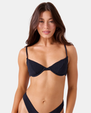 Roxy Women's Haleiwa Demi Underwire Bikini Top - Anthracite