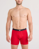 Saxx Essential Cotton (3 Pack) Underwear - Red/Maritime/Black