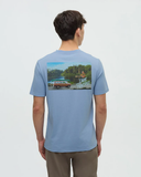 Tentree Mens Lake Tentree T-Shirt - Lakeside Blue/Lake Day