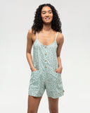 Tentree Women's Hemp Laurel Romper - Oasis Peony