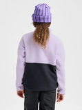 Burton Kids' Cinder Fleece Anorak - Moondust Purple / True Black