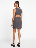 Volcom Womens Lived In Lounge Rib Backless Dress