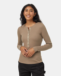 Tentree Women's Rib Snap Placket Henley Longsleeve