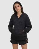 Tentree Womens Shore Hoodie - Meteorite Black Flash Stripe