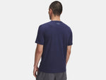 Under Armour Men's UA Wordmark Logo Short Sleeve - Washed Navy / White - 403