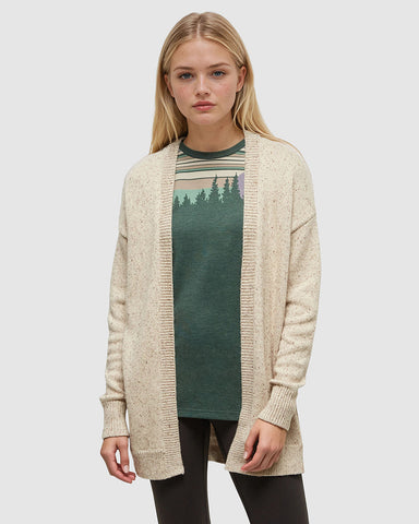 Tentree Women's Prairies Nep Cardigan - Warm Oak Nep