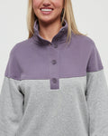 Tentree Women's Milner Mock Neck - Smokey Violet/Harbour Grey Heather