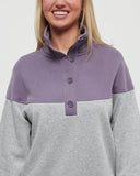 Tentree Women's Milner Mock Neck - Smokey Violet/Harbour Grey Heather