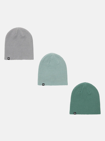Burton Kids Recycled DND Beanie (3 Pack) - Soft Sage / Light Teal / Silver Sconce