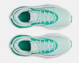 Under Armour Girls' GS UA Rogue 6 Running Shoes - Refresh Mint / Green Mode / Metallic Silver - 703