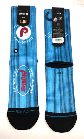 Stance x MLB Lumber Crew Socks - Philadelphia Phillies - Light Blue