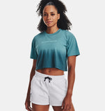 Under Armour Women's UA Branded Dip Dye Crop Short Sleeve