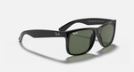 Ray-Ban Justin Sunglasses - Black W/ Dark Green