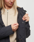 Tentree Womens Nimbus Insulated Rain Jacket - Meteorite Black
