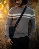 Tentree Mens Hudson Cotton Woven Sweater - Clay Sand Stone