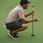 OluKai Men's Manele Breathable Golf Shoes - Black / Dark Shadow