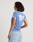 Volcom Women's BRK Up Ringer Tee - Horizon Blue