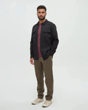 Tentree Men's Quilted Colville Shacket - Meteorite Black Heather