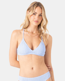 Roxy Women's Crochet Athletic Triangle Bikini Top - Open Air