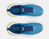 Under Armour Boys' PS UA Rogue 6 Running Shoes - Aegean Blue / Blackout Navy / Flash Light - 430