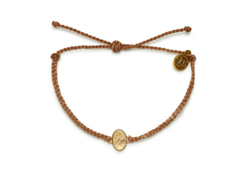 Pura Vida Montauk Wave GD Charm Bracelet ~ Almond