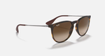 Ray-Ban Erika Sunglasses - Rubber Havana W/ Brown