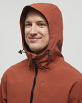 Tentree Mens Nimbus Water Repellent Hooded Rain Jacket - Sequoia