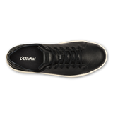 OluKai Men's Lae‘ahi Lī ‘Ili Waterproof Leather Shoes - Onyx