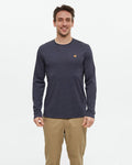Tentree Mens Baker Longsleeve - Midnight Blue Heather
