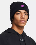 Under Armour Men's UA Halftime Cuff Beanie - Black / Mystic Magenta - 003