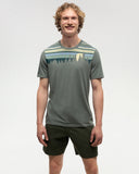 Tentree Mens Retro Juniper T-Shirt - Agave Green Heather Jasper