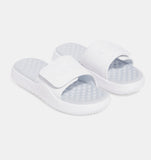 Under Armour Women's Ignite Pro 8 Slides - White / Halo Gray - 100