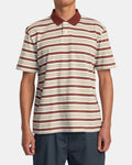 RVCA Mens Uptown Stripe Polo Short Sleeve Polo Shirt