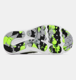 Under Armour Boys' BPS UA Assert 10 AC Running Shoes - Mod Gray / Black / Hyper Green - 012