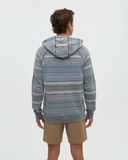 Tentree Mens Woodrow Brushed Cotton Hoodie - Graphite Multi Stripe