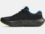 Under Armour Boys' GS UA Surge 4 Running Shoes - Black/High Vis Yellow - 006