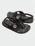 Volcom Little Boys Recliner Sandals - Black White