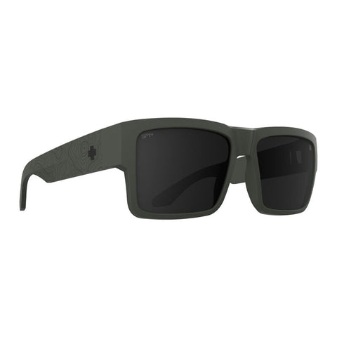 Spy Cyrus Sunglasses - Matte Olive - Happy Gray Green